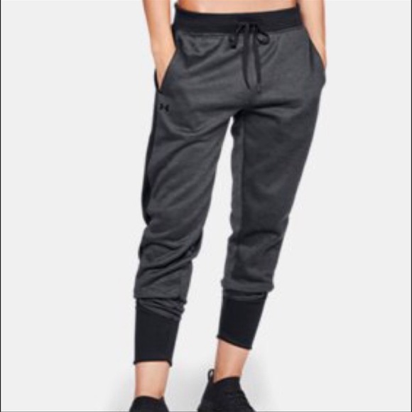 Under Armour Pants - Under Armour Coldgear Black and Gray Joggers Medium